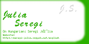 julia seregi business card